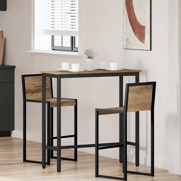 vidaXL Mesa Roble artesanal 100 x 40 x 100,5 cm