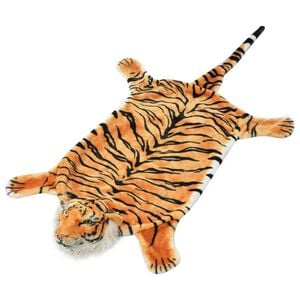 vidaXL Alfombra afelpada de tigre 144 cm marr&oacute;n