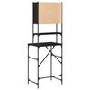 vidaXL Armario para lavadora Roble Negro 68 x 48,5 x 194 cm