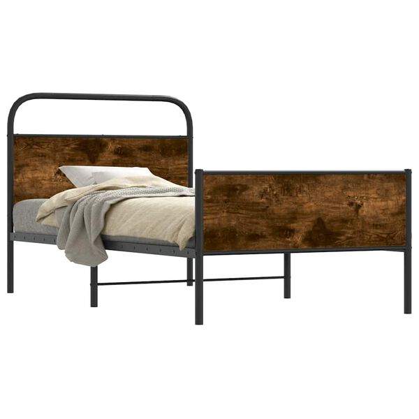 vidaXL Estructura de cama sin colch&oacute;n 90x190 cm madera roble Sonoma