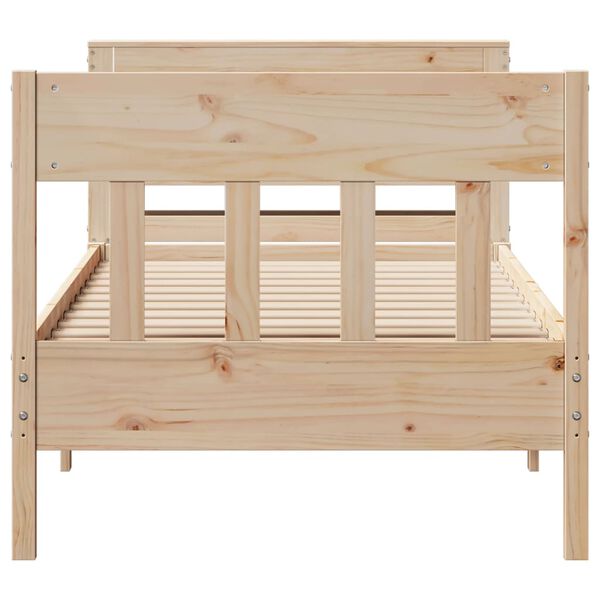vidaXL Estructura de cama sin colch&oacute;n madera maciza de pino 90x190 cm
