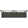 vidaXL Cabecera Colgante Negro 190 x 55 x 5 cm PU antiguo