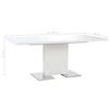 vidaXL Mesa de comedor extensible MDF blanco brillo 180x90x76 cm