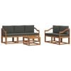 vidaXL Conjunto de sof&aacute;s de exterior 6 uds. Natural y Antracita