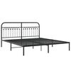 vidaXL Estructura cama sin colchón con cabecero metal negro 183x213 cm