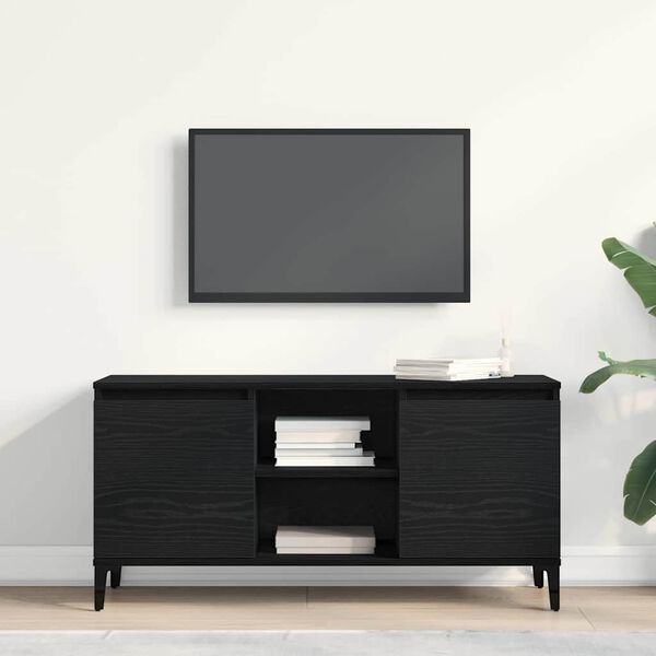 vidaXL Gabinete de TV Roble Negro 102 x 35 x 50 cm