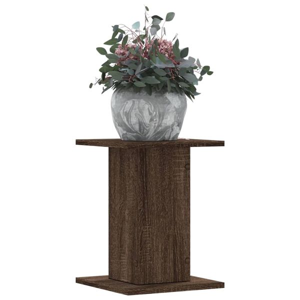 vidaXL Soportes para plantas 2 uds madera marrón roble 30x30x40 cm