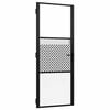 vidaXL Puerta de Vidrio 83 x 3,5 x 201,5 cm Aluminio Negro