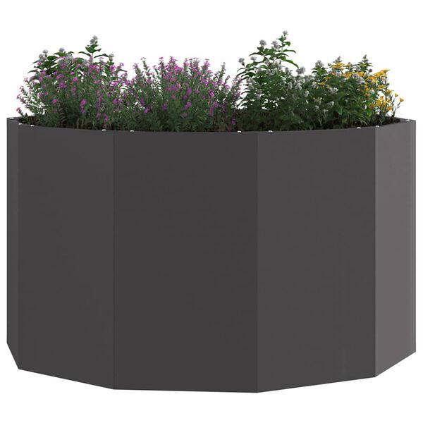 vidaXL Jardinera Negro 90 x 90 x 50 cm Acero