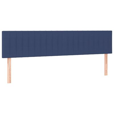 vidaXL Cama box spring con colchón tela azul 120x190 cm