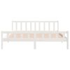 vidaXL Estructura de cama sin colchón madera maciza blanco 160x200 cm
