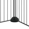 vidaXL Jaula para mascotas de 12 paneles con puerta de acero, color negro, 35 x 35 cm