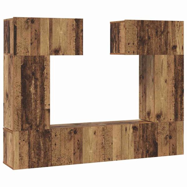 vidaXL Conjunto de mueble de TV 6 pcs Madera envejecida