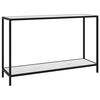 vidaXL Mesa de consola blanco vidrio templado 120x35x75 cm