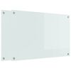 vidaXL Salpicadero de cocina 2 uds. Blanco 90 x 60 cm vidrio templado