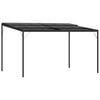 vidaXL Cenador con tejado aluminio y acero gris antracita 4x3x2,5 m