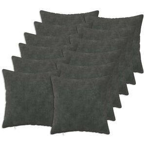 vidaXL Funda de almohada 12 uds. HEERLEN Antracita 40 x 40 cm