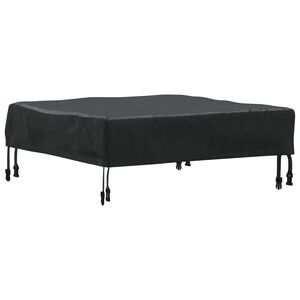 vidaXL Cubierta de Mesa 62 x 62 x 15 cm Cuadrado Impermeable Negro