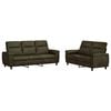 vidaXL Juego de Sof&aacute; 2 pcs Verde militar Cuero de Suede Sint&eacute;tico