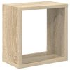 vidaXL Estantes cubo de pared 2 unidades roble Sonoma 26x15x26 cm