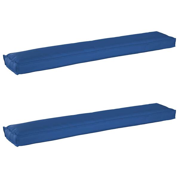 vidaXL Juego de Cojines para Palets 2 pcs Azul Royal 200 x 40 x 8 cm