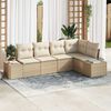 vidaXL Conjunto de sof&aacute; de jard&iacute;n 5 pcs Beige rat&aacute;n sint&eacute;tico