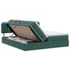 vidaXL Cama de almacenamiento LED con colch&oacute;n Verde oscuro