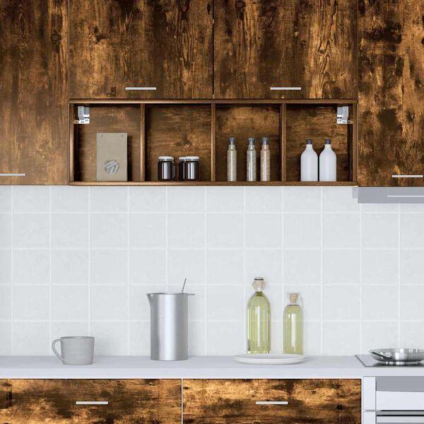 vidaXL Mueble colgante Roble ahumado 30 x 29,5 x 100 cm