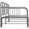 vidaXL Estructura sofá cama extraíble sin colchón metal gris 90x200 cm