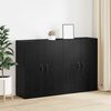 vidaXL Armario de pared 2 pcs Roble Negro 69,5 x 34 x 90 cm