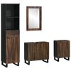 vidaXL Juego de muebles de baño con cajón 4 pcs Madera de ingeniería