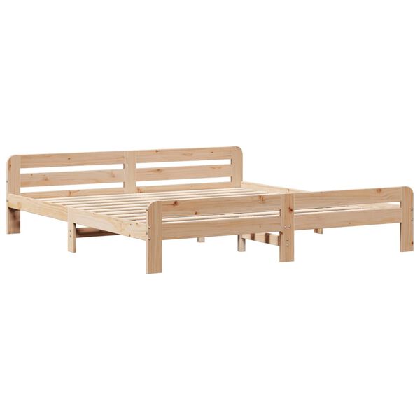 vidaXL Estructura de cama sin colch&oacute;n madera maciza de pino 200x200 cm