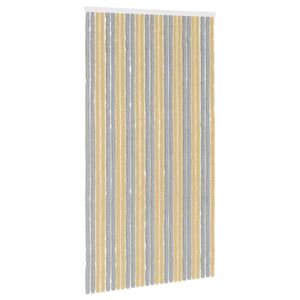 vidaXL Cortina de Insectos de Chenilla Gris y Beige 118 x 220 cm