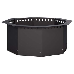 vidaXL Anillo para hoguera Negro 60 x 60 x 25 cm Acero