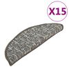 vidaXL Alfombras de peldaños de escalera 15 uds antracita 56x20 cm