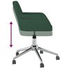 vidaXL Silla de oficina giratoria de tela verde oscuro