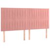 vidaXL Cama box spring con colch&oacute;n terciopelo rosa 160x200 cm