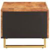 vidaXL Mesa de centro madera maciza de mango negro marrón 80x50x40 cm