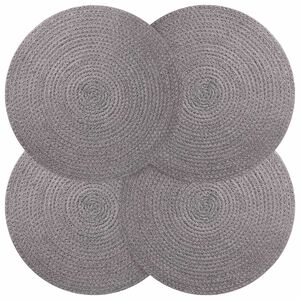 vidaXL Manteles de yute 4 uds. Gris 100% Yute Tossa
