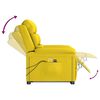 vidaXL Sill&oacute;n de masaje elevable de tela amarillo claro
