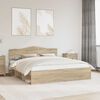 vidaXL Estructura de cama Sonoma 200 x 200 cm Madera de pino macizo