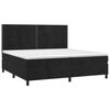 vidaXL Cama box spring con colch&oacute;n terciopelo negro 200x200 cm
