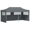 vidaXL Carpa plegable Pop-up con paredes laterales 3x6 m antracita