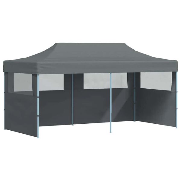 vidaXL Carpa plegable Pop-up con paredes laterales 3x6 m antracita
