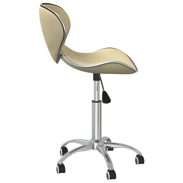 vidaXL Sillas de comedor giratorias 6 unidades cuero sintético crema