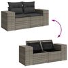 vidaXL Conjunto de sof&aacute; de jard&iacute;n con coj&iacute;n con almohada 12 pcs Gris