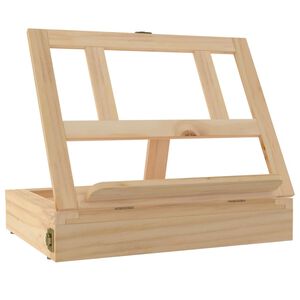 vidaXL Caballete de sobremesa con caj&oacute;n madera de pino 33,5x25,5x7cm