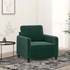 vidaXL Sill&oacute;n de terciopelo verde oscuro 60 cm
