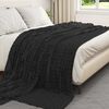 vidaXL Mantitas de Sof&aacute; 6 pcs Negro 240 x 220 cm Lana
