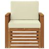 vidaXL Conjunto de sof&aacute;s de exterior con coj&iacute;n Natural 71 x 63 x 73 cm